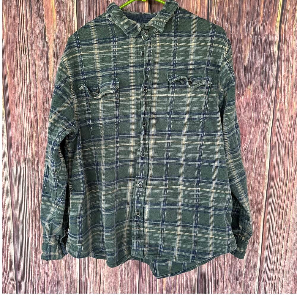 EUC Preowned Woolrich Brawny Flannel XXL Dusty Olive